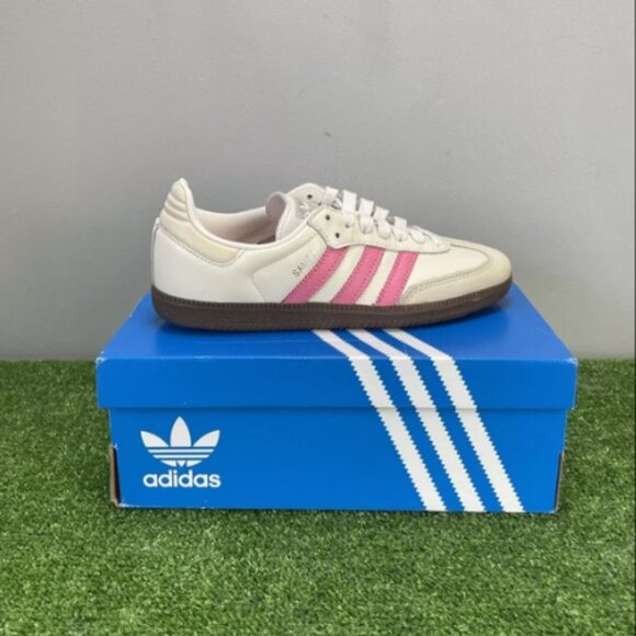 Adidas Samba OG White Mauve Pink Women’s Casual Sneakers - Picture 4 of 7